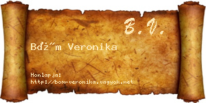 Böm Veronika névjegykártya